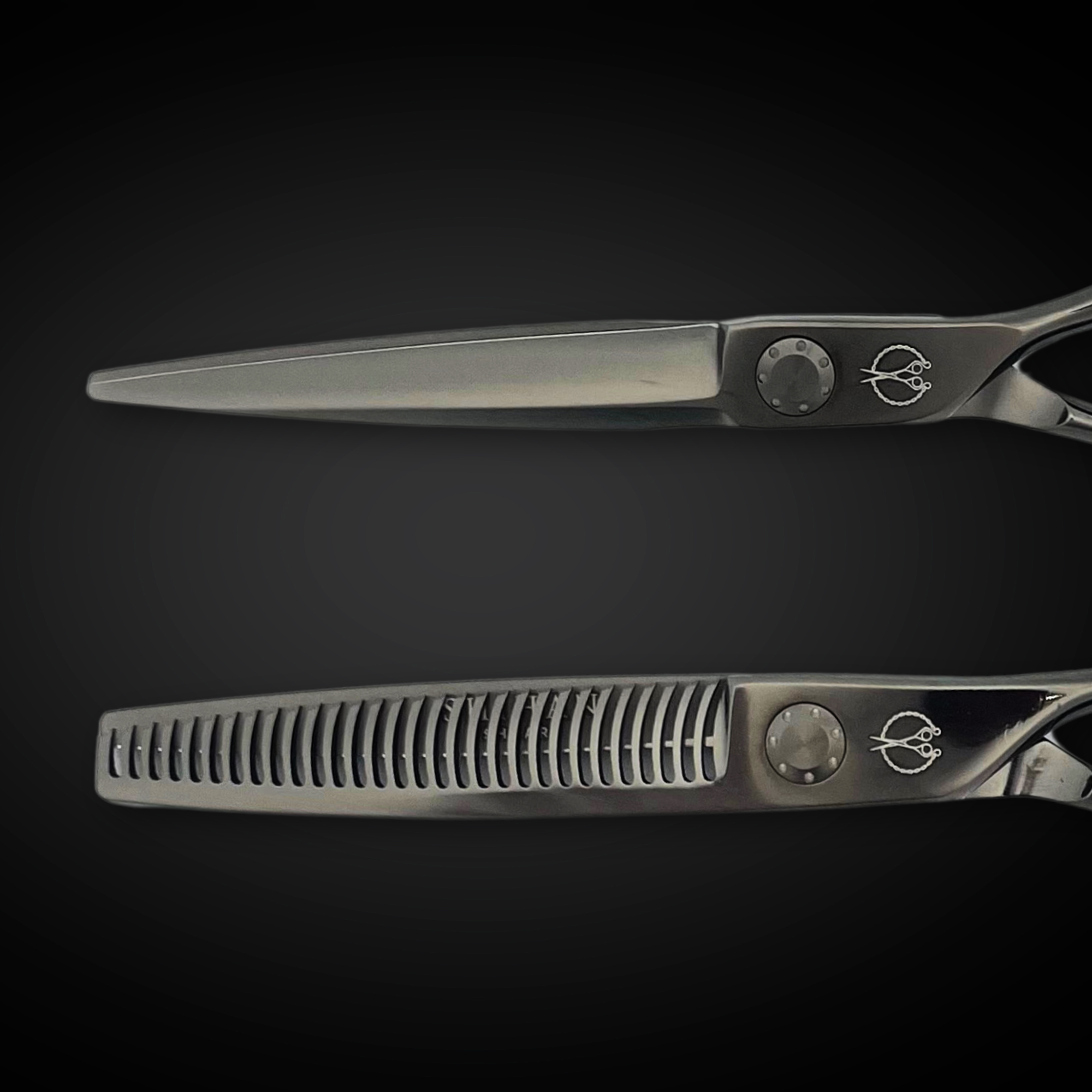 6.0 Inch Hair Gun Metal Black Shears Set - Open Box