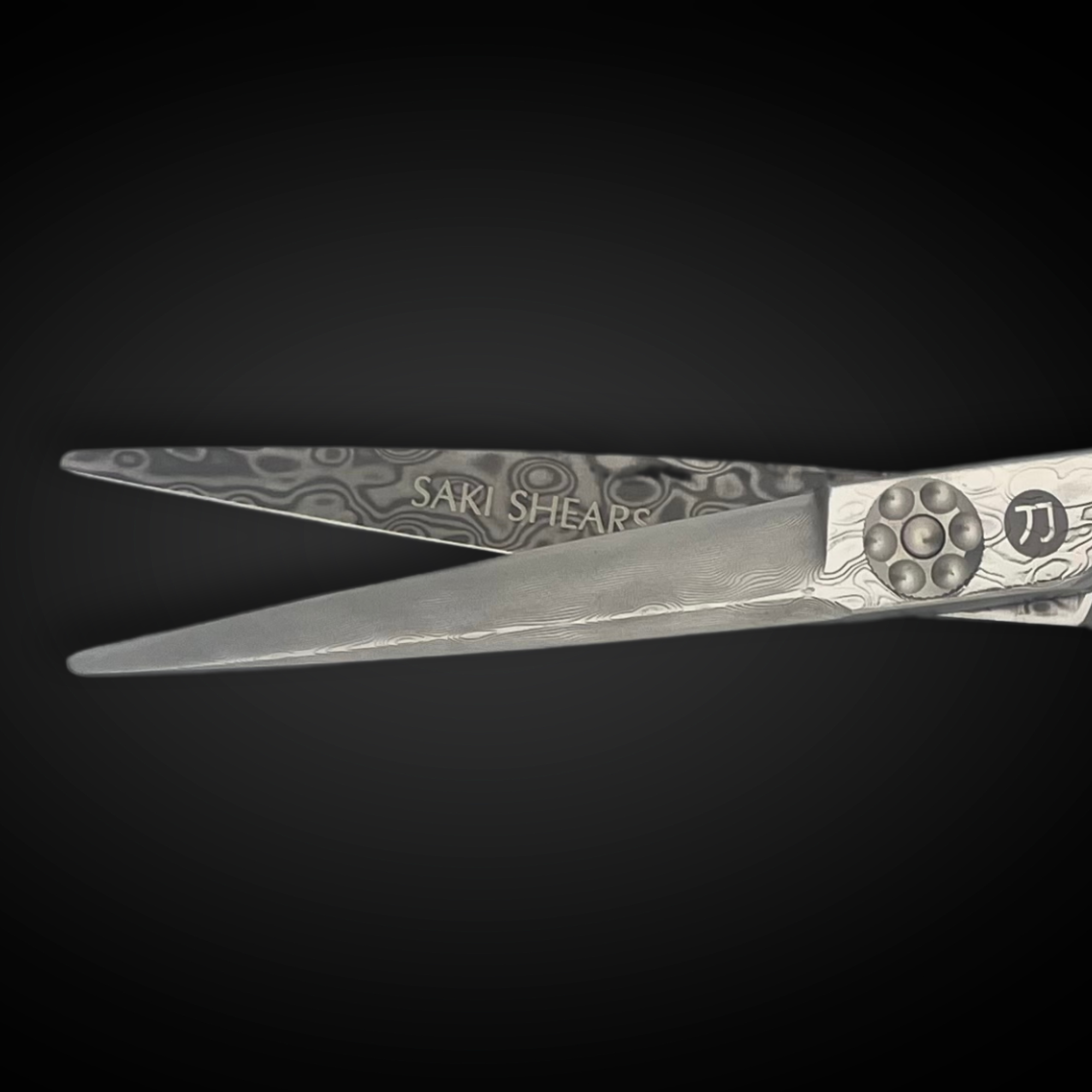 Saki Kanzen Damascus Hair Cutting Shears - Open Box