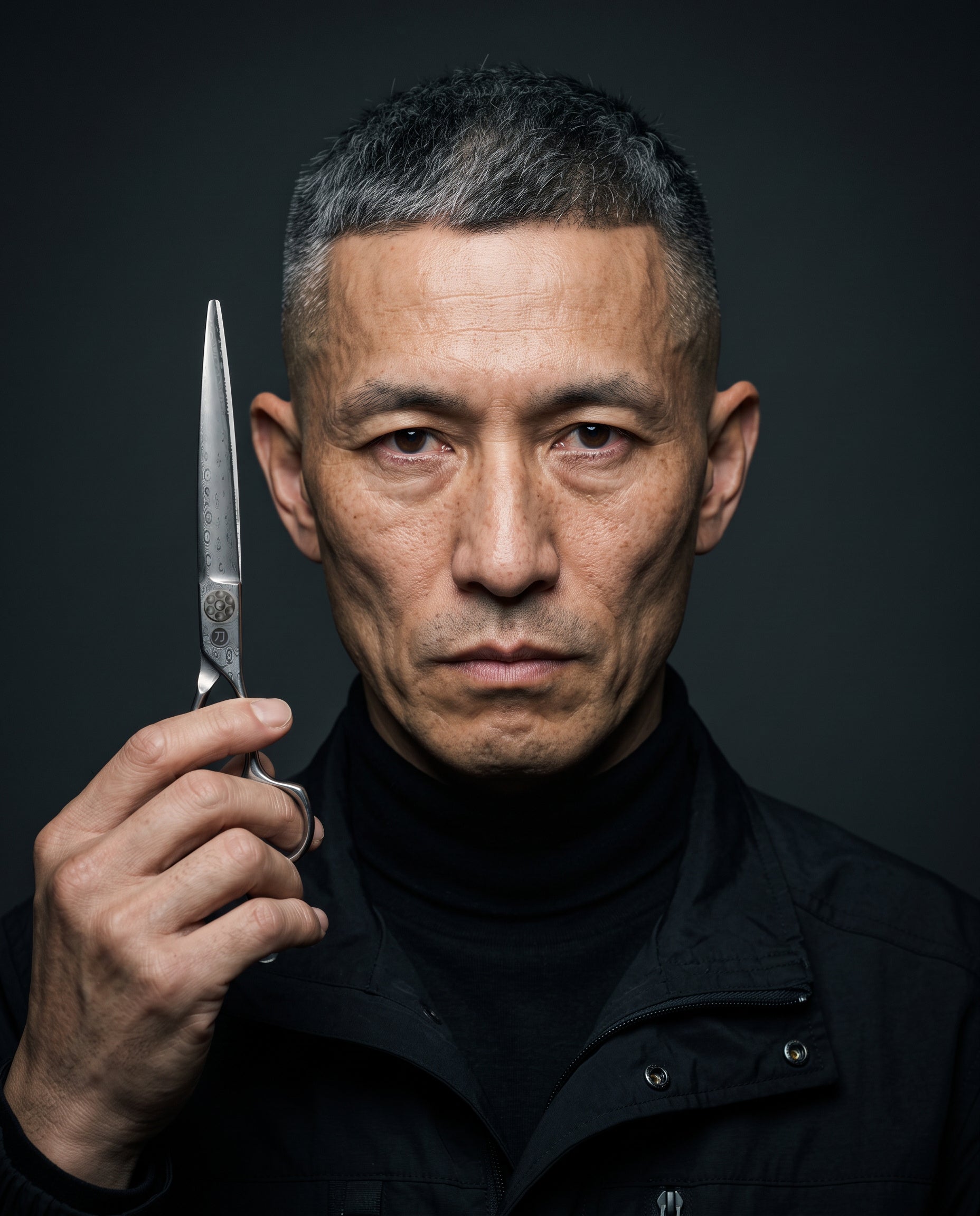 Saki Kanzen Damascus Hair Cutting Shears