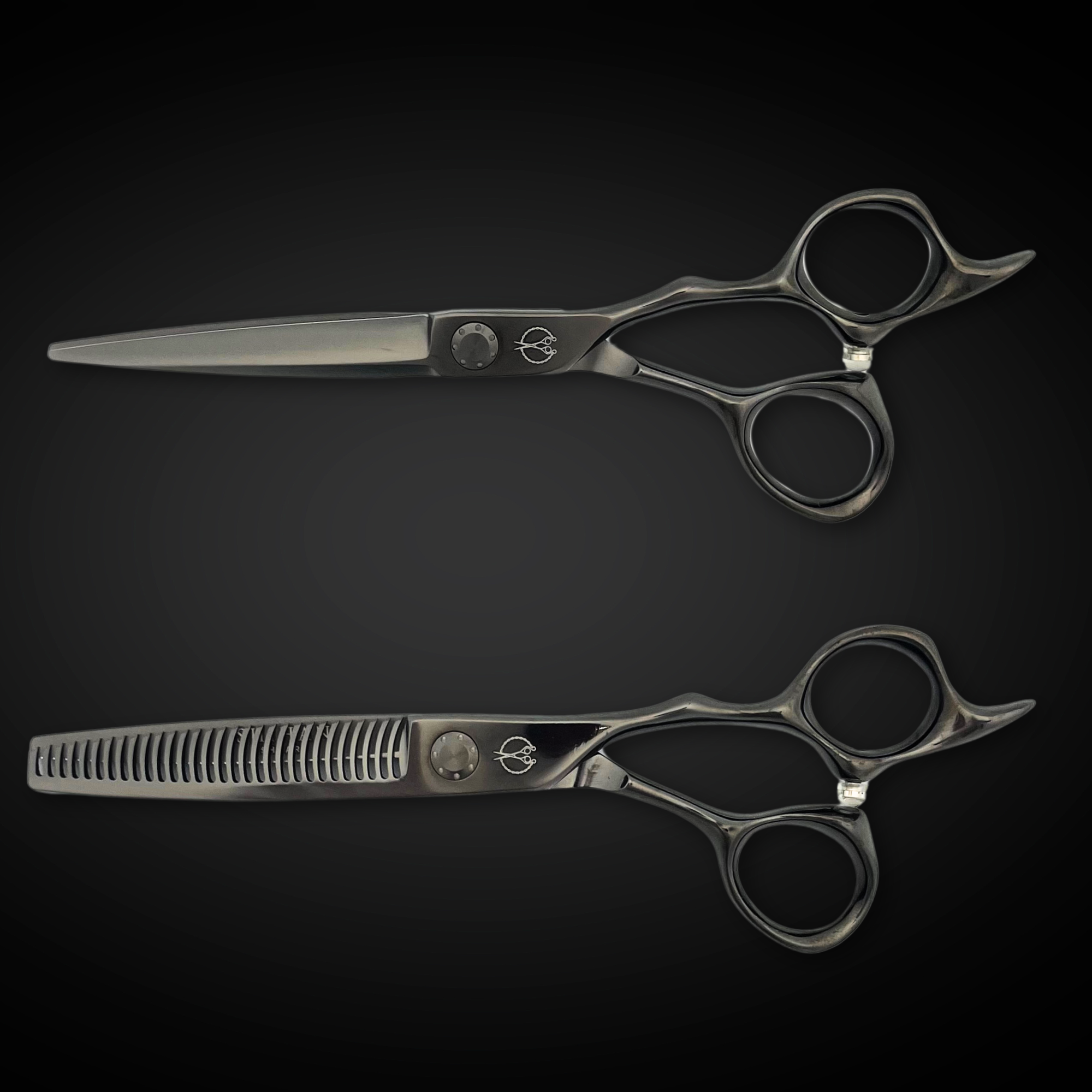 6.0 Inch Hair Gun Metal Black Shears Set - Open Box