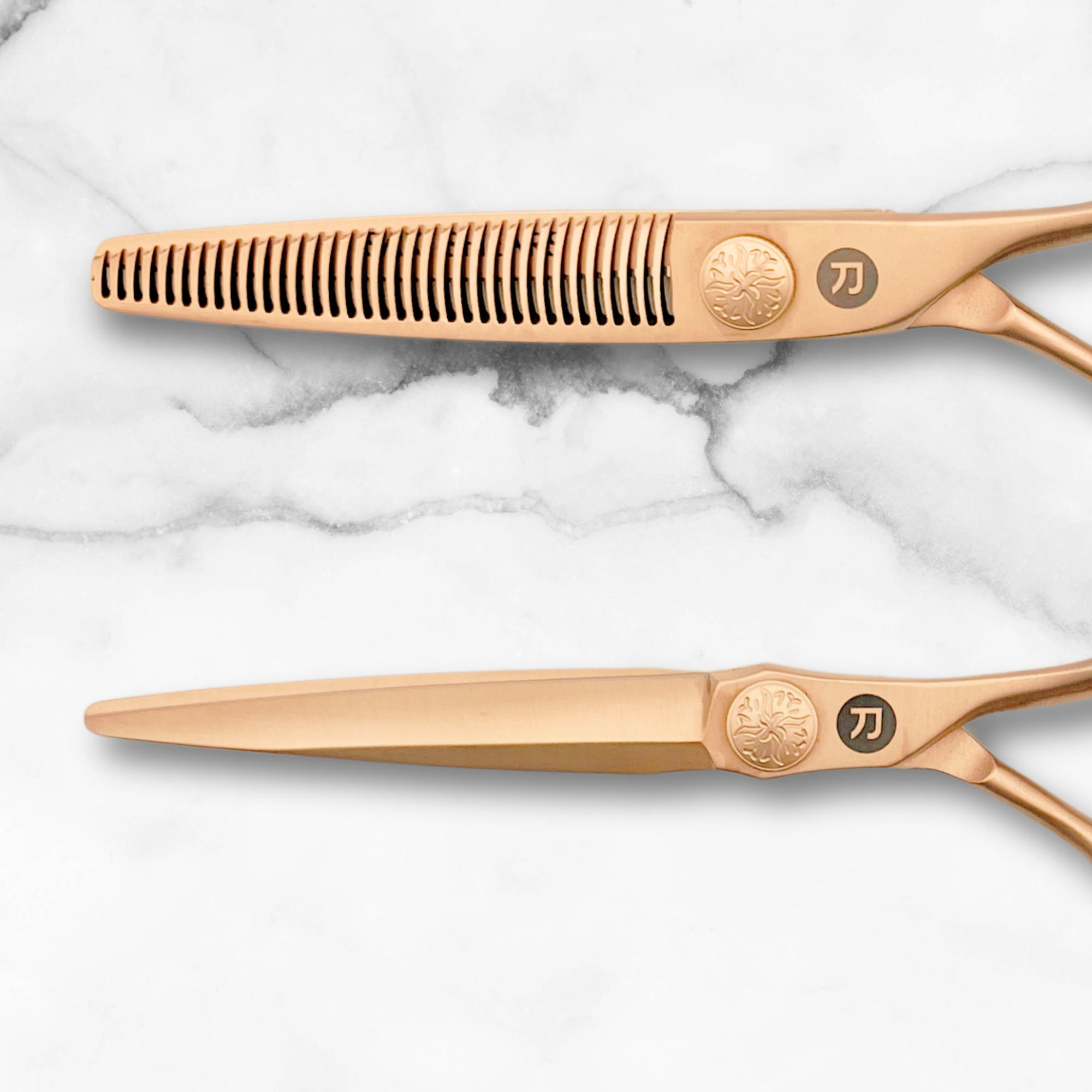 Premium Gold Hair Shears Set (Hair Cutting and Thinning Shears) - Open Box