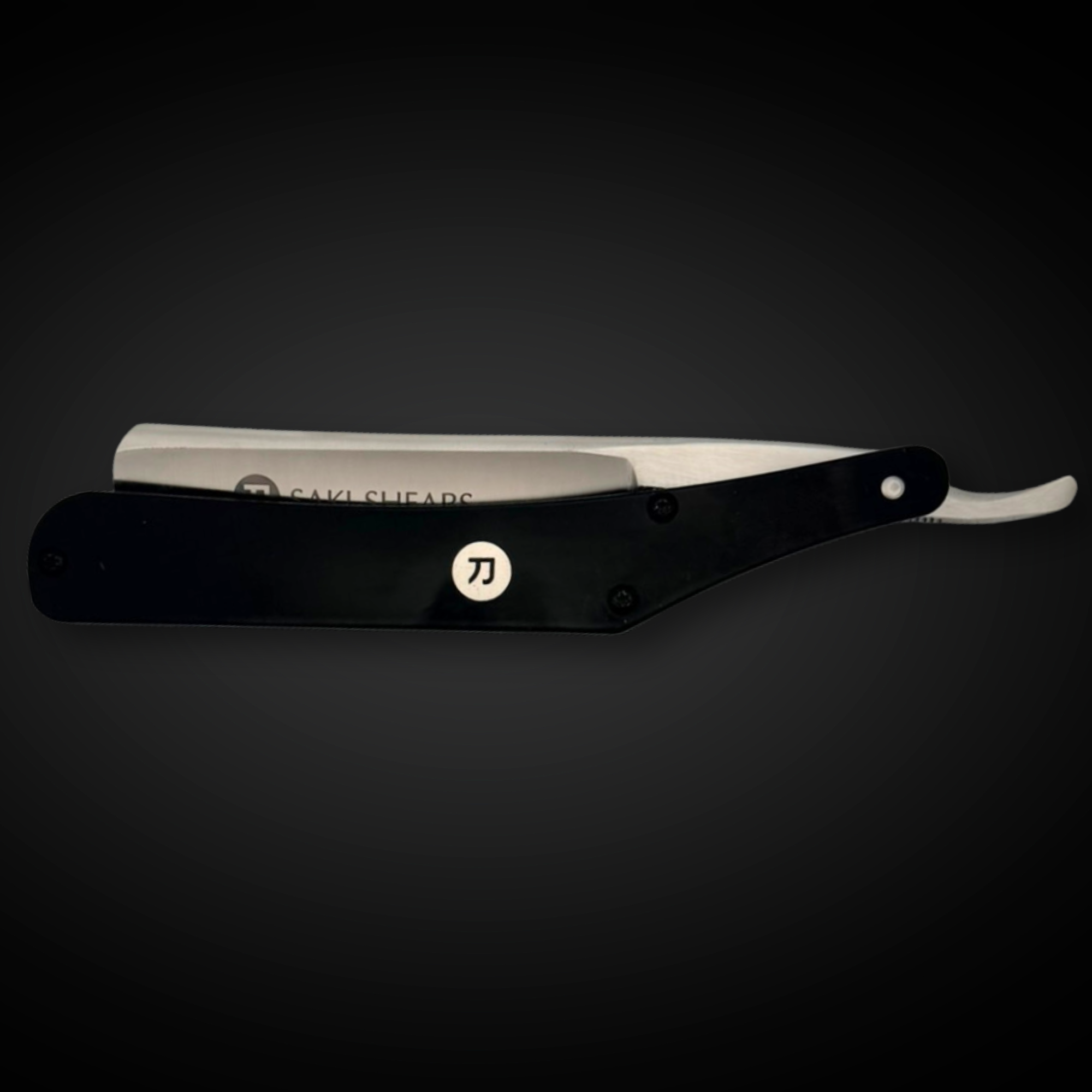 Saki Shears Black Steel Professional Straight Razor