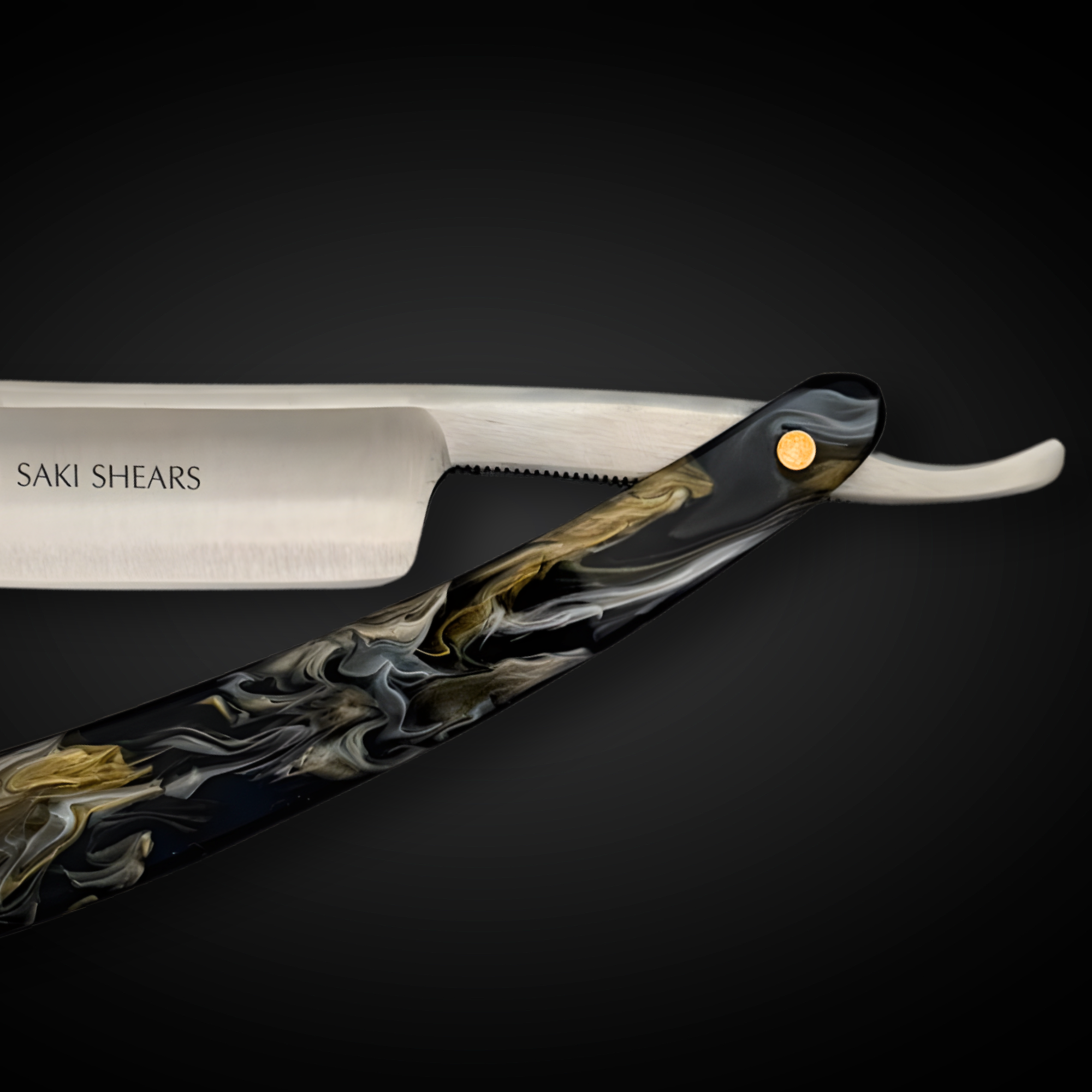 Straight Edge Shave Saki Epoxy Carbon Series - Brown Shadows