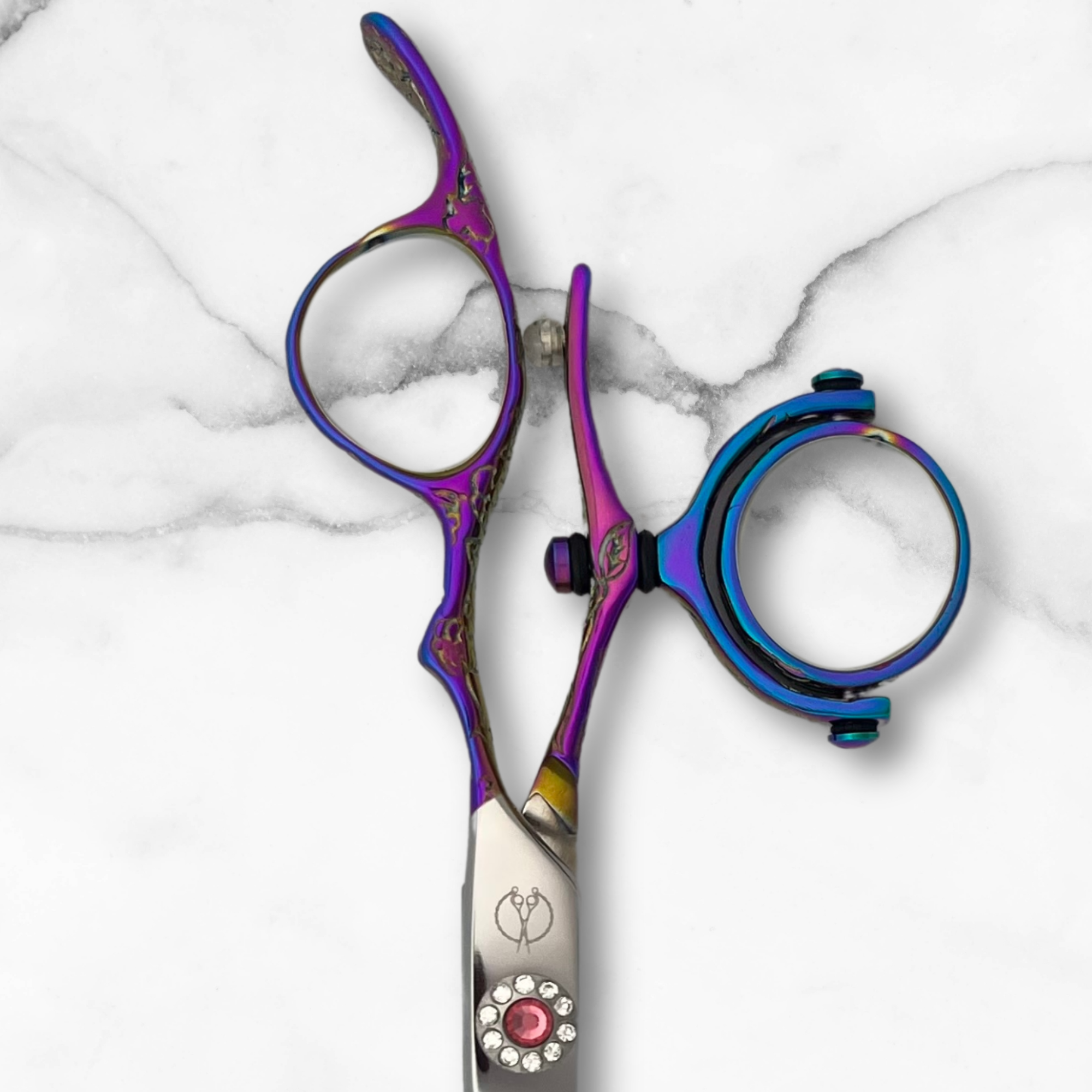 6" Swivel Haircutting Scissors in Pink/Purple