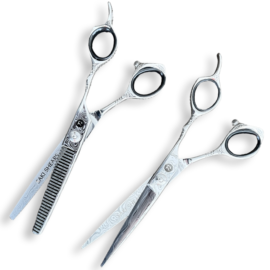 Kamakura Damascus Shears Set (Hair Cutting and Thinning Shears)