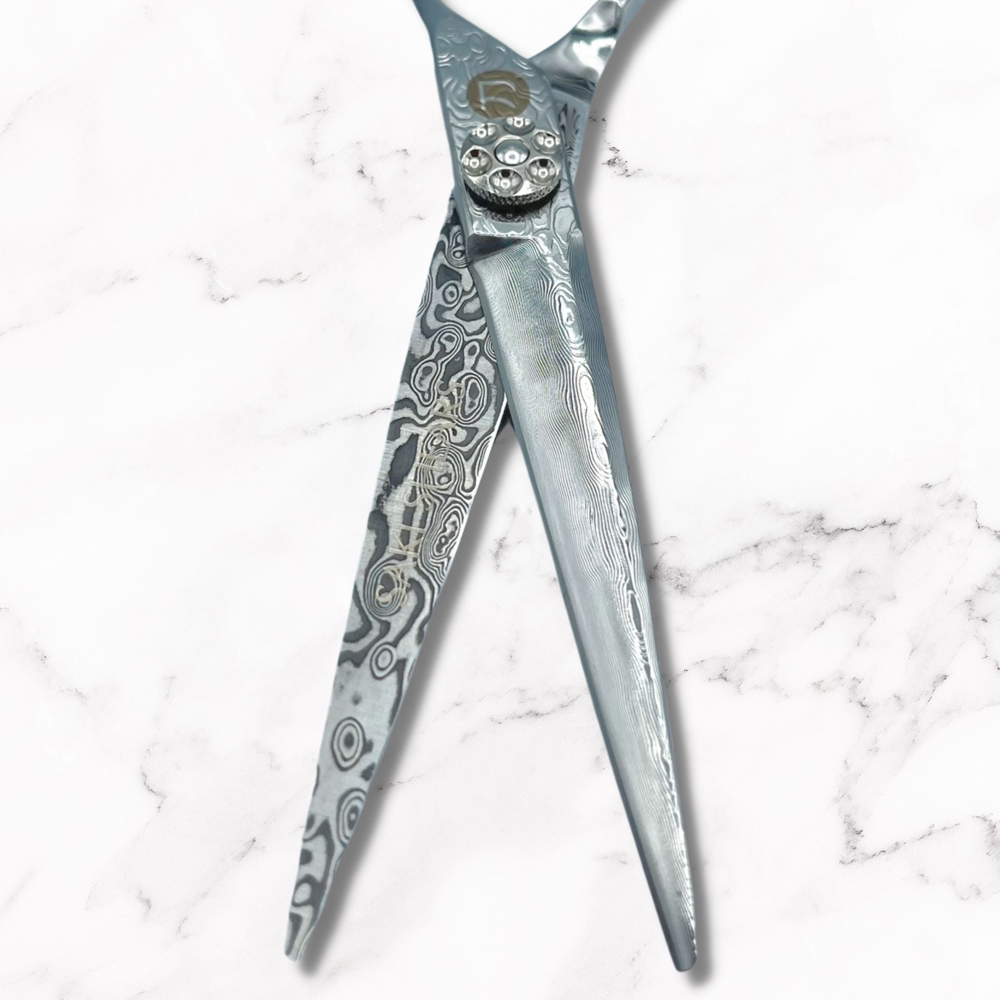 Saki Kanzen Damascus Hair Cutting Shears