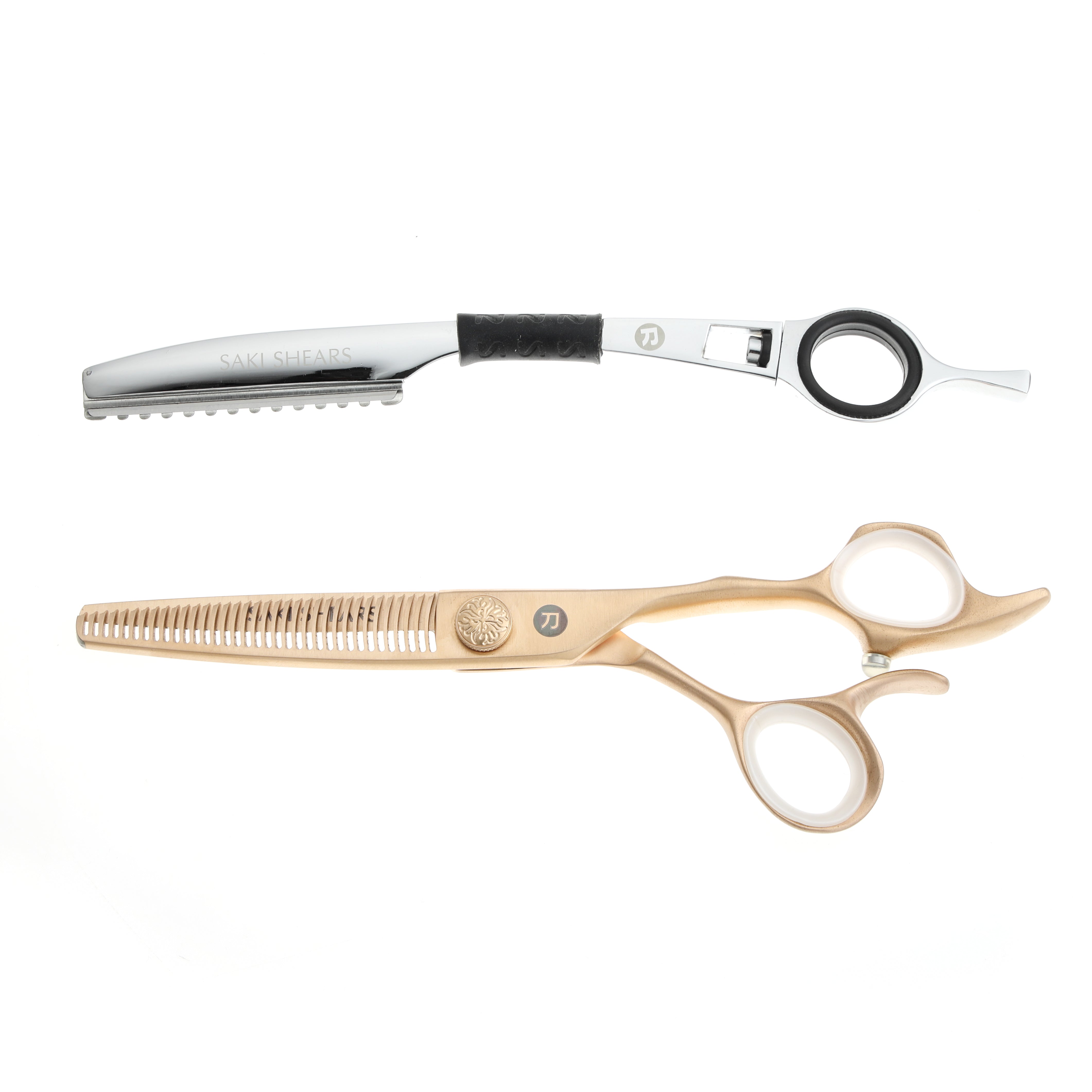 Premium Gold Hair Shears Set (Hair Cutting and Thinning Shears)