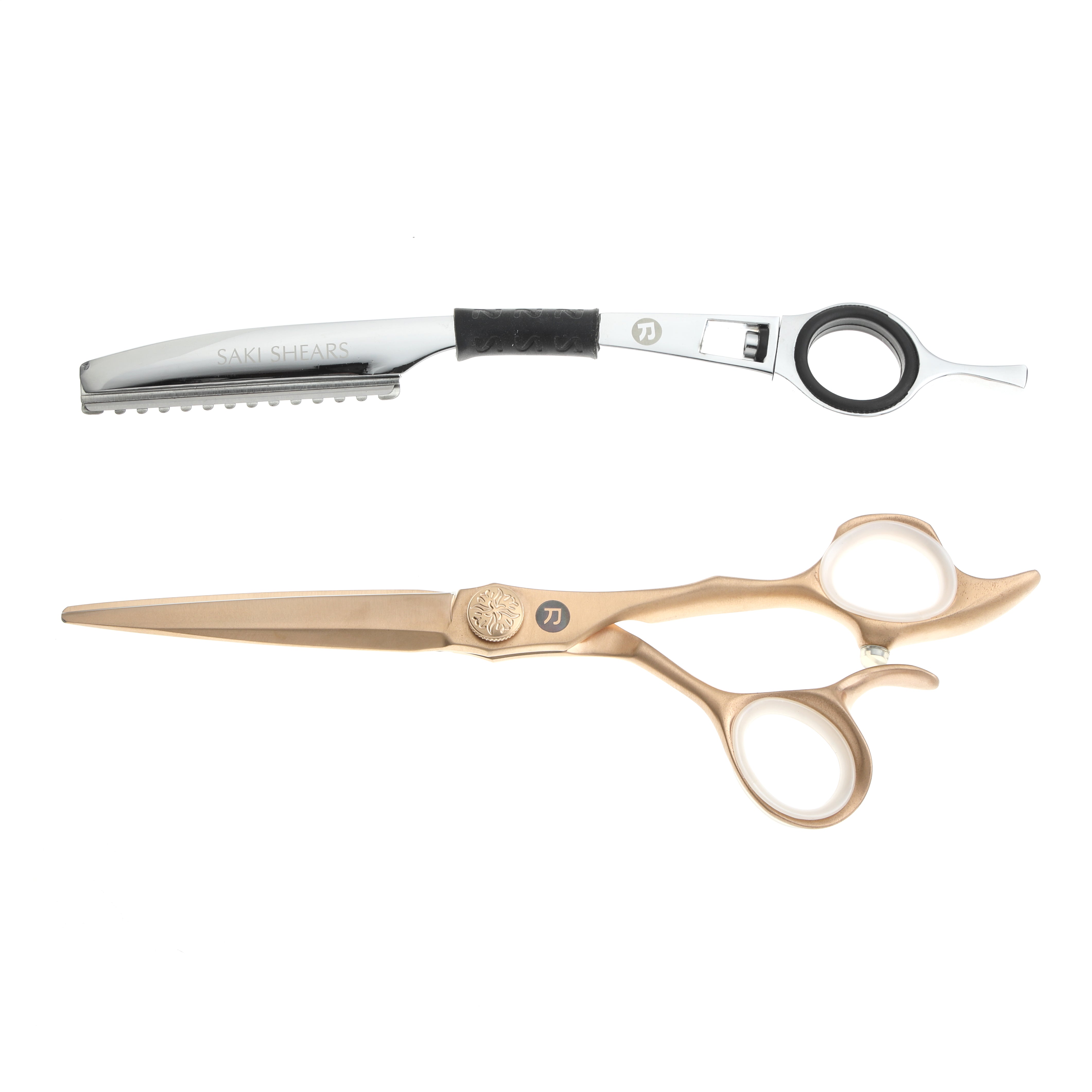 Premium Gold Hair Shears Set (Hair Cutting and Thinning Shears)