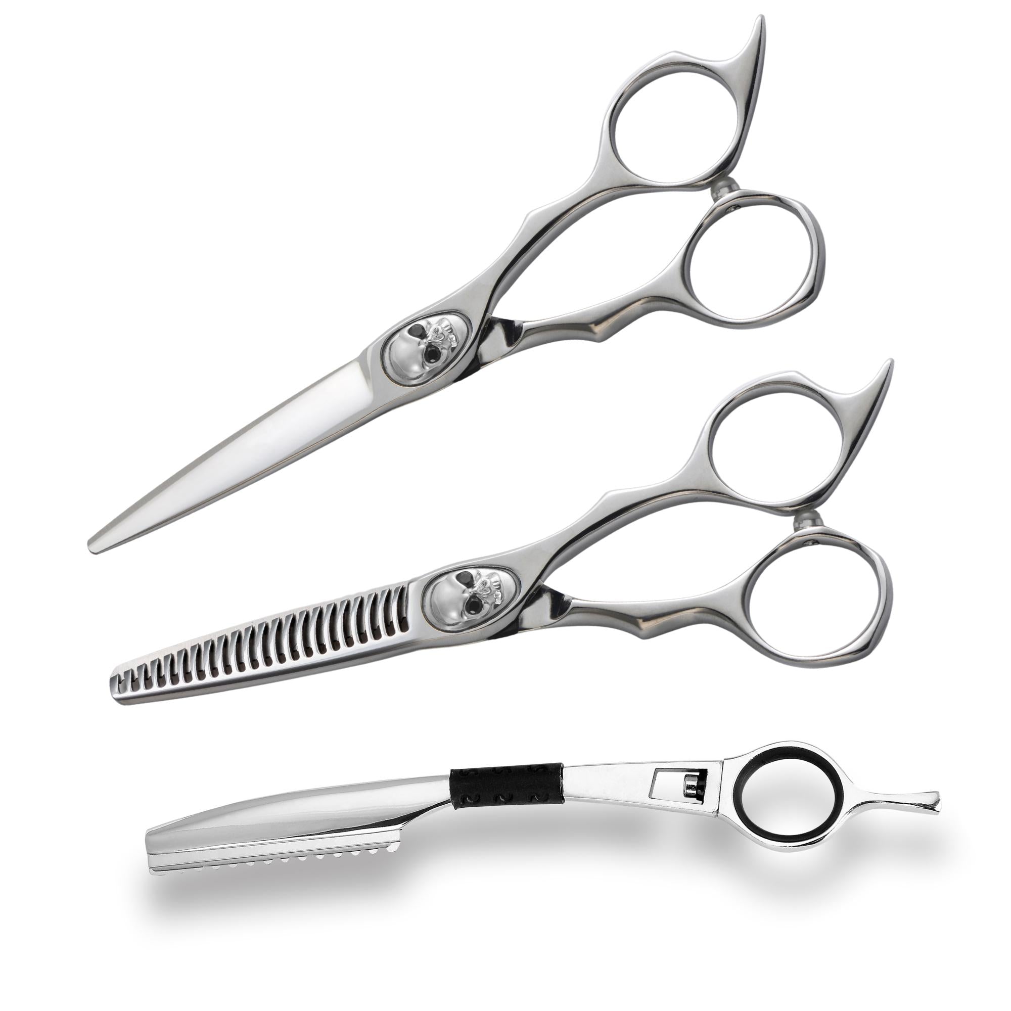 Tachi Skull Barber Set (Hair Cutting and Thinning Shears)