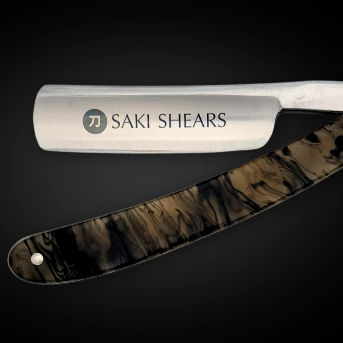 Straight Edge Shave Saki Epoxy Carbon Series - Tangerine