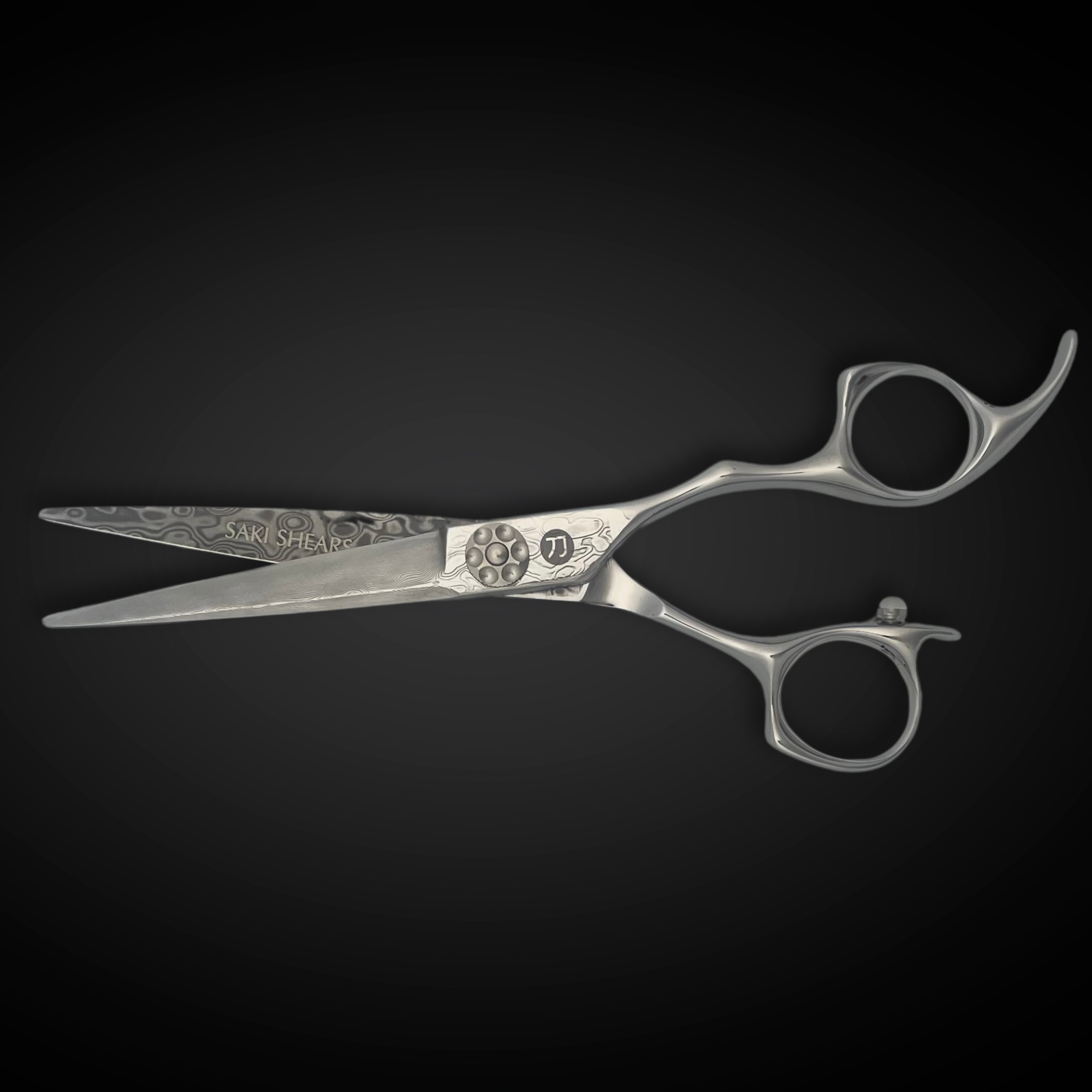 Saki Kanzen Damascus Hair Cutting Shears - Open Box