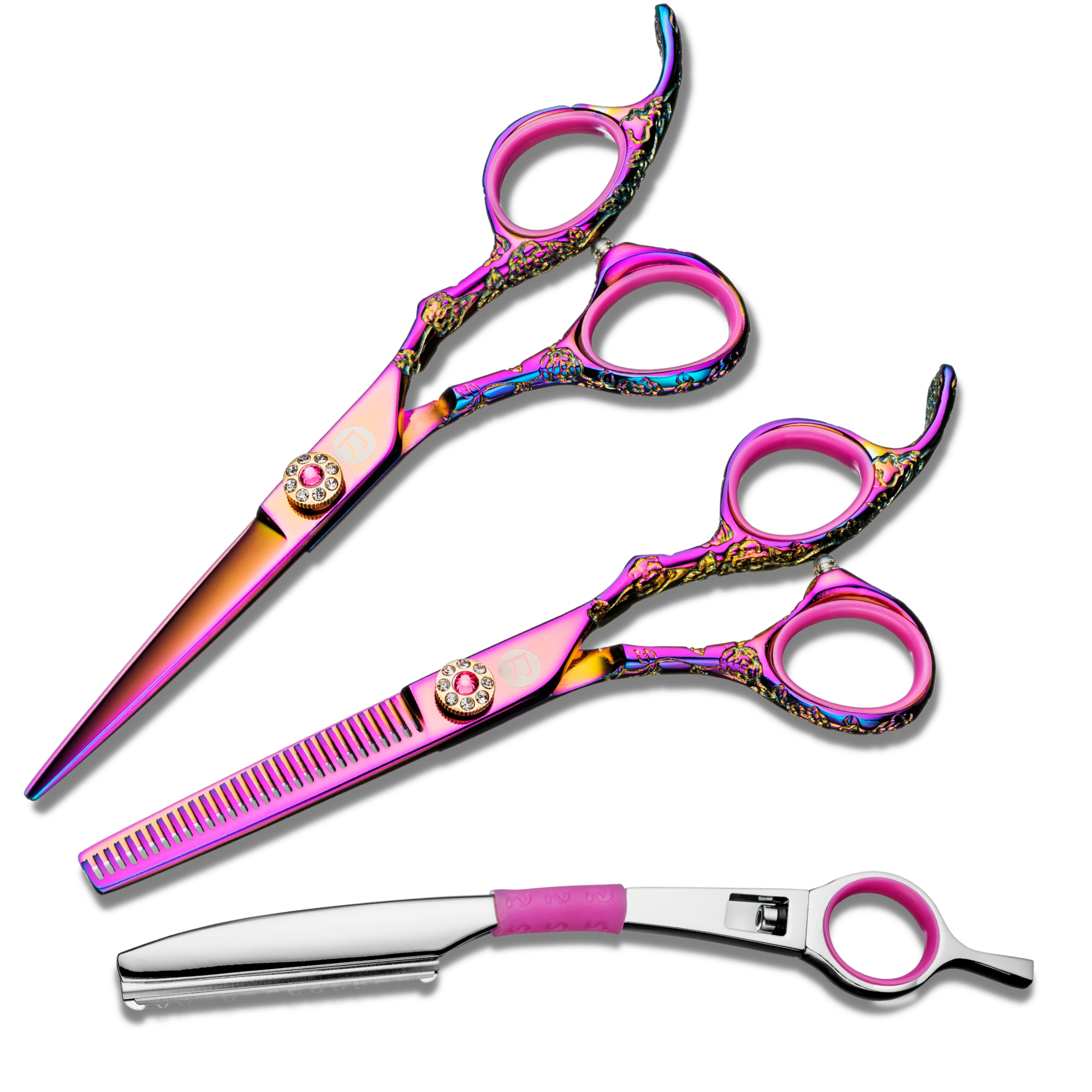 Kohana Pink Hair Shears Set (Hair Cutting and Thinning Shears) - Return