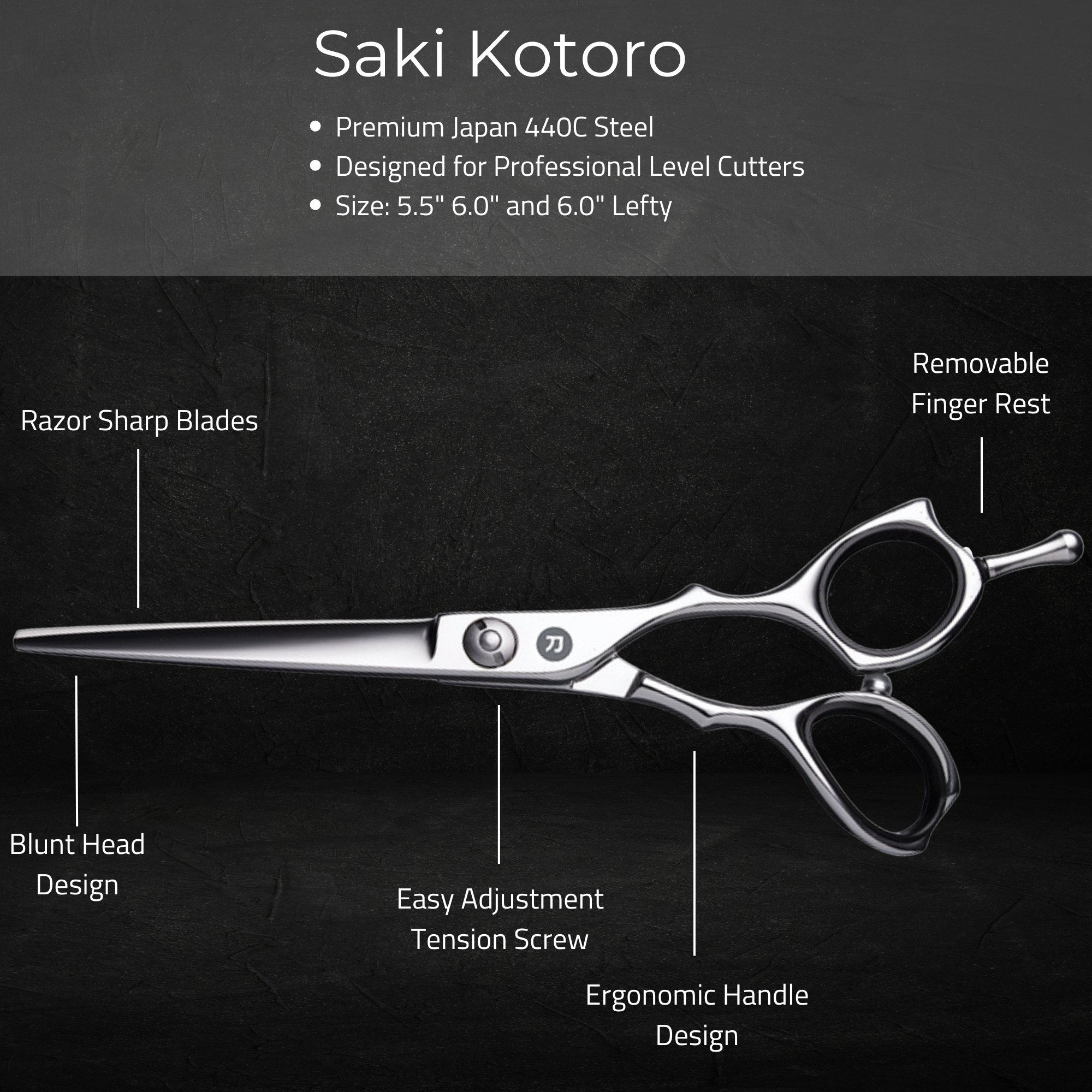 Kotaro Hair Cutting Shears/Scissors - Open Box