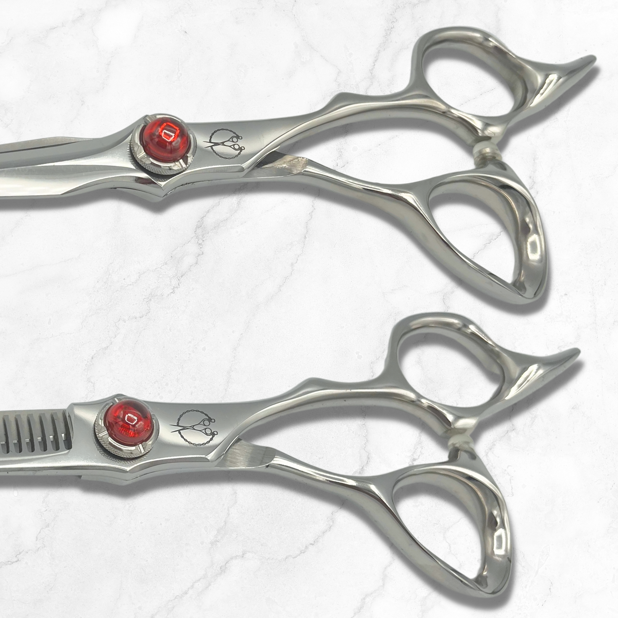5.5 Inch Steel Hair Shears Set Red Moon - Open Box