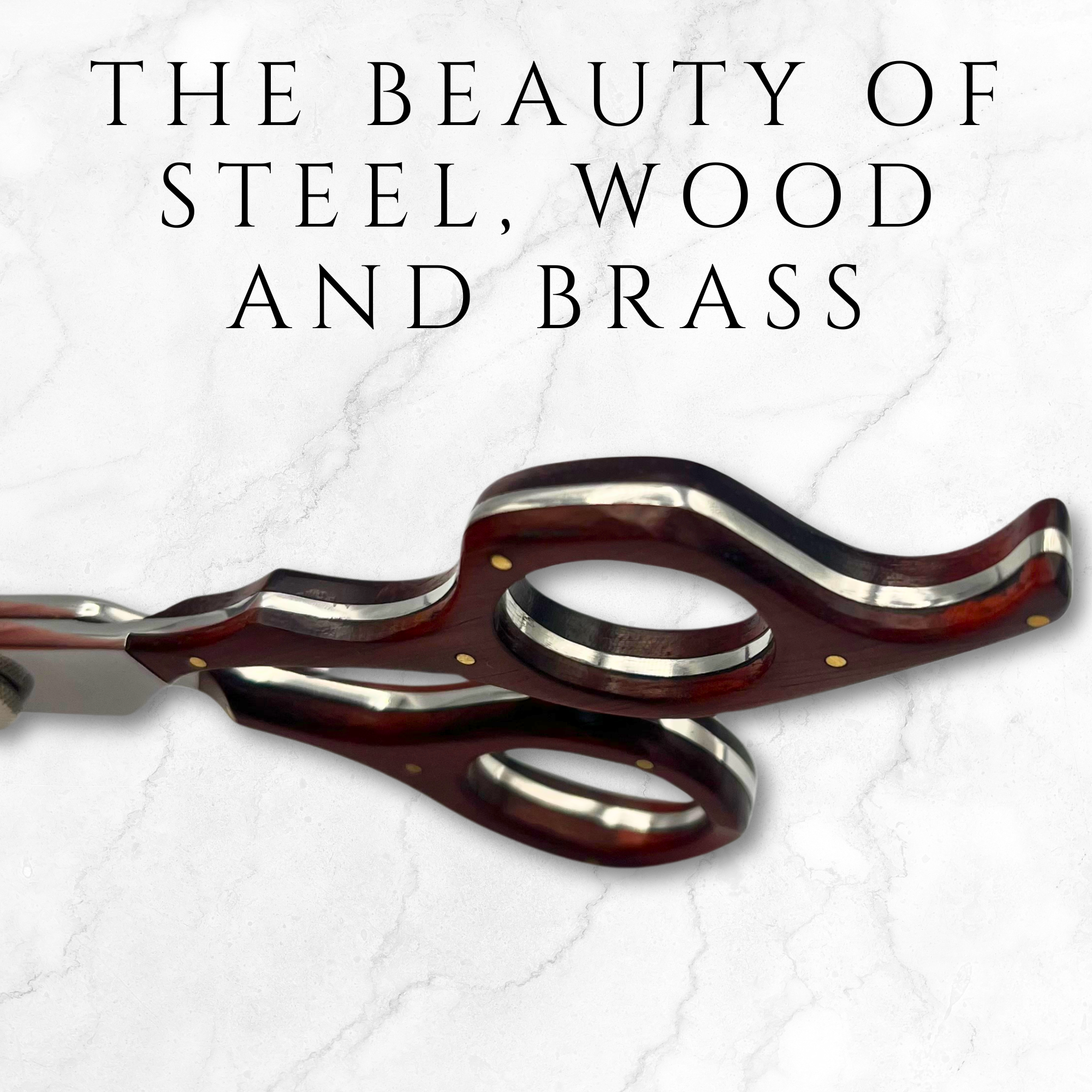 Saki Kigumi Wood and Steel Hair Cutting Shears - Open Box