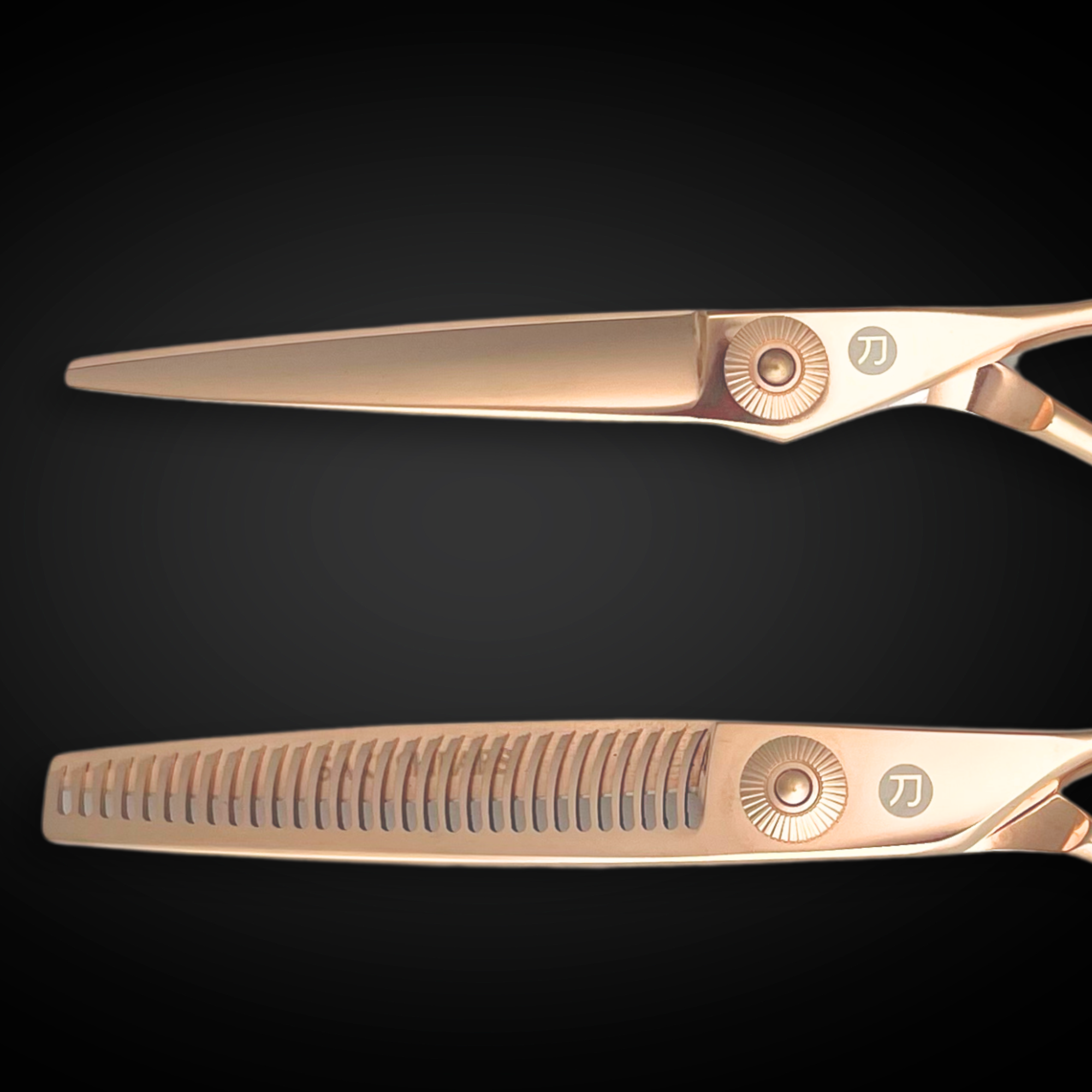 Gold Saki Tsuru Hairdressing Shears Set (Hair Cutting and Thinning Shears)