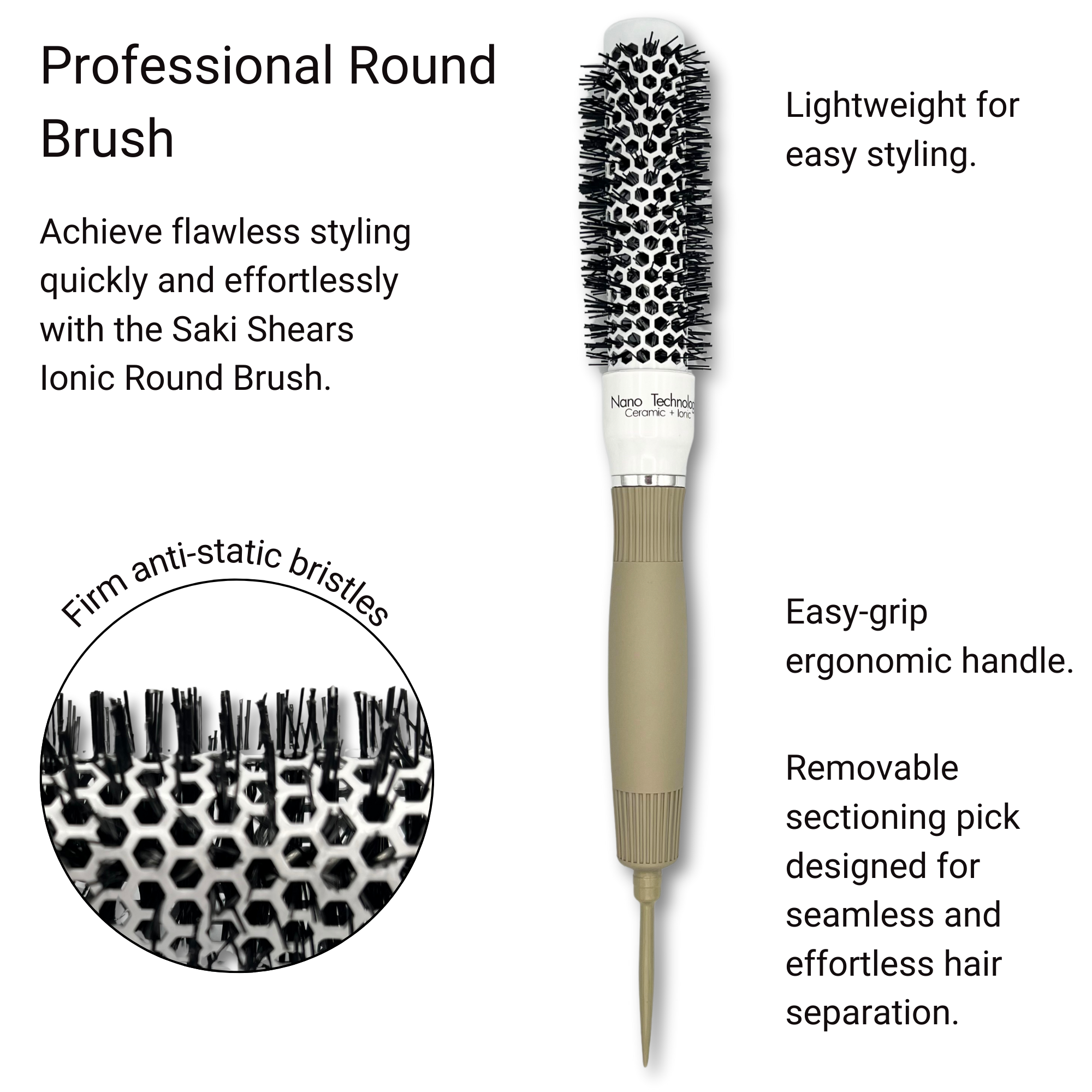 1 Inch Ceramic Round Hair Brush