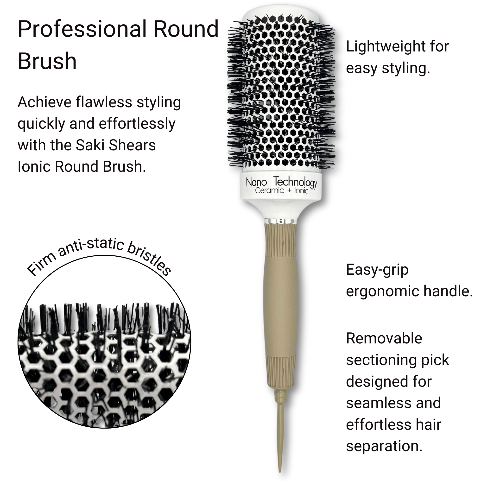 2.2 Inch Ceramic Round Hair Brush