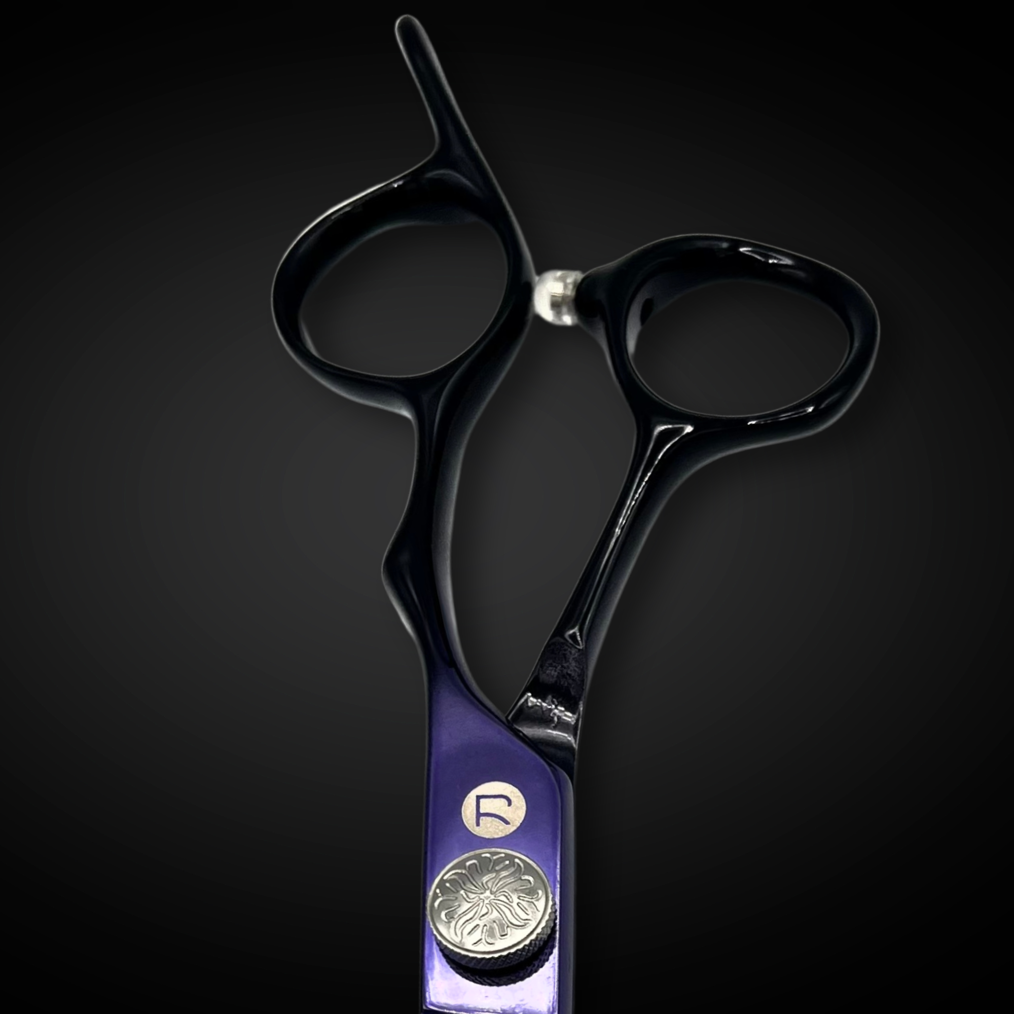 Purple Saki Nebula Hairdressing Shears Set (Hair Cutting and Thinning Shears)