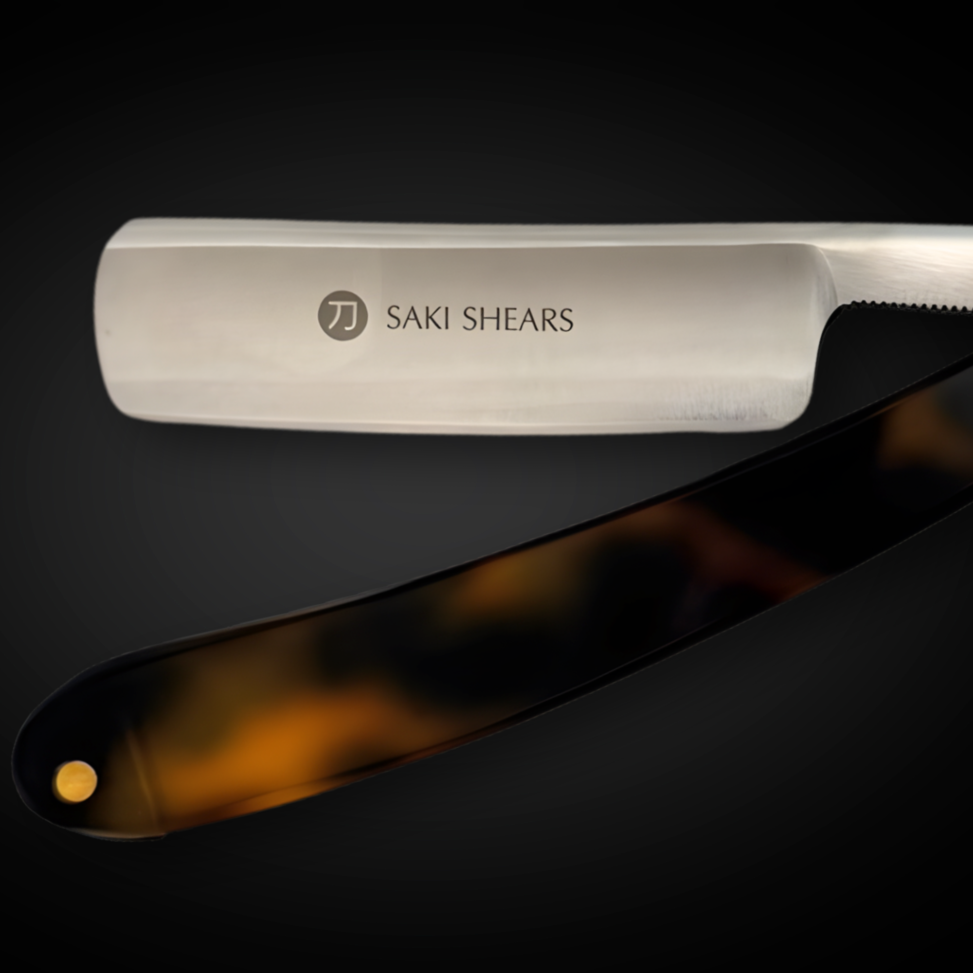 Straight Edge Shave Saki Epoxy Carbon Series - Classic Tortoise