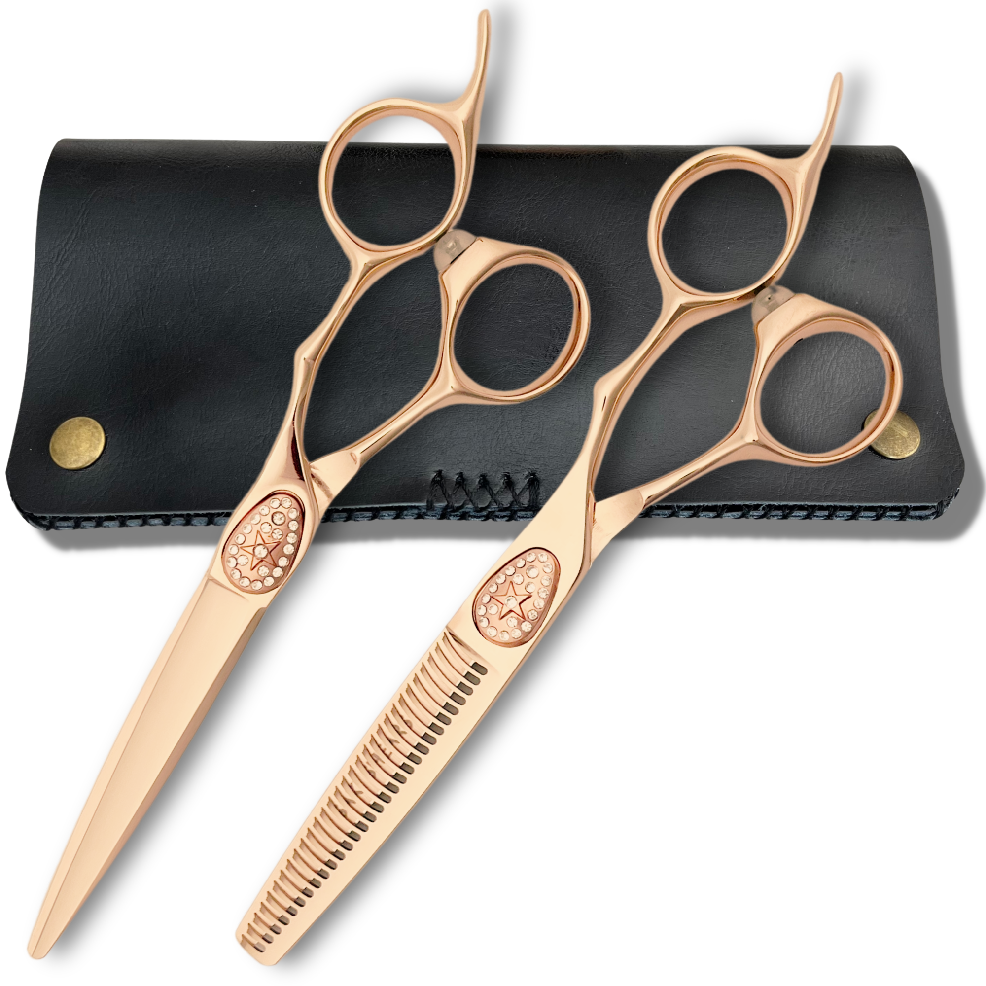 Gold Saki Ikigai Hairdressing Shears Set (Hair Cutting and Thinning Shears)