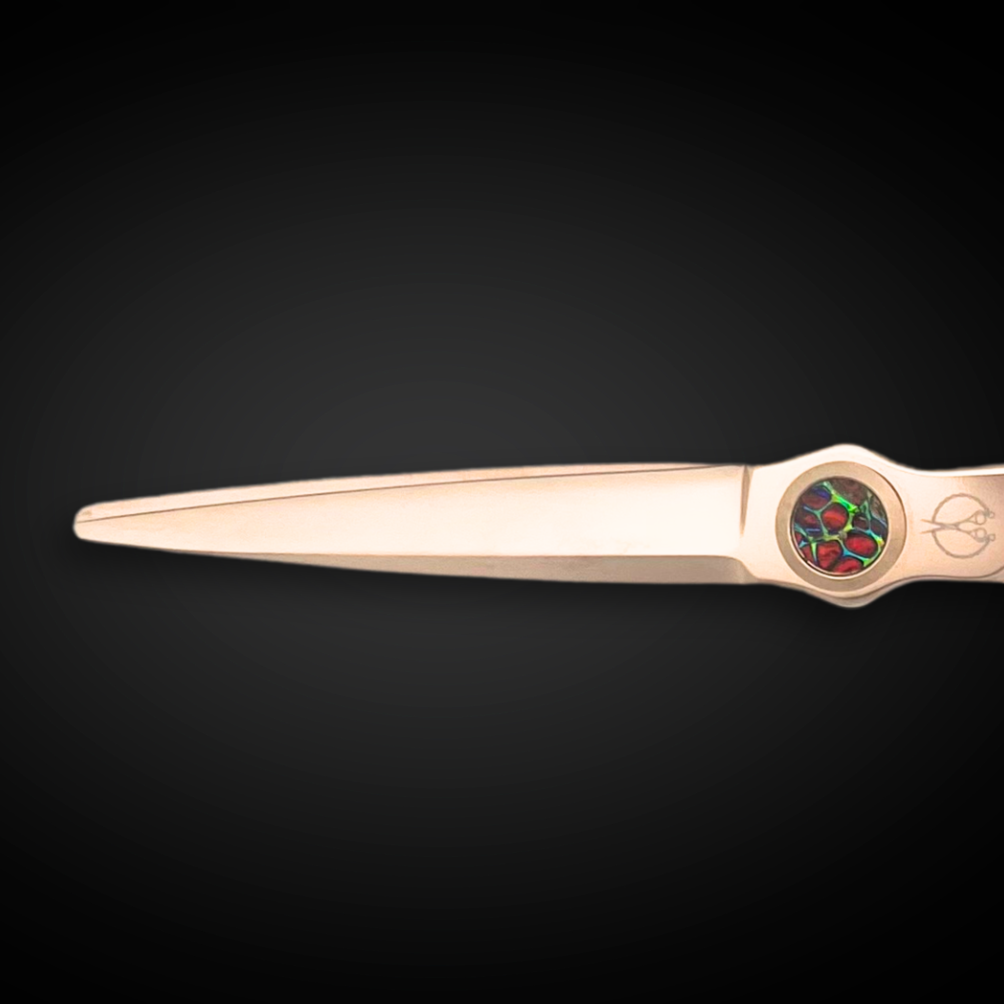6 Inch Rose Gold Hair Cutting Scissors with Gem