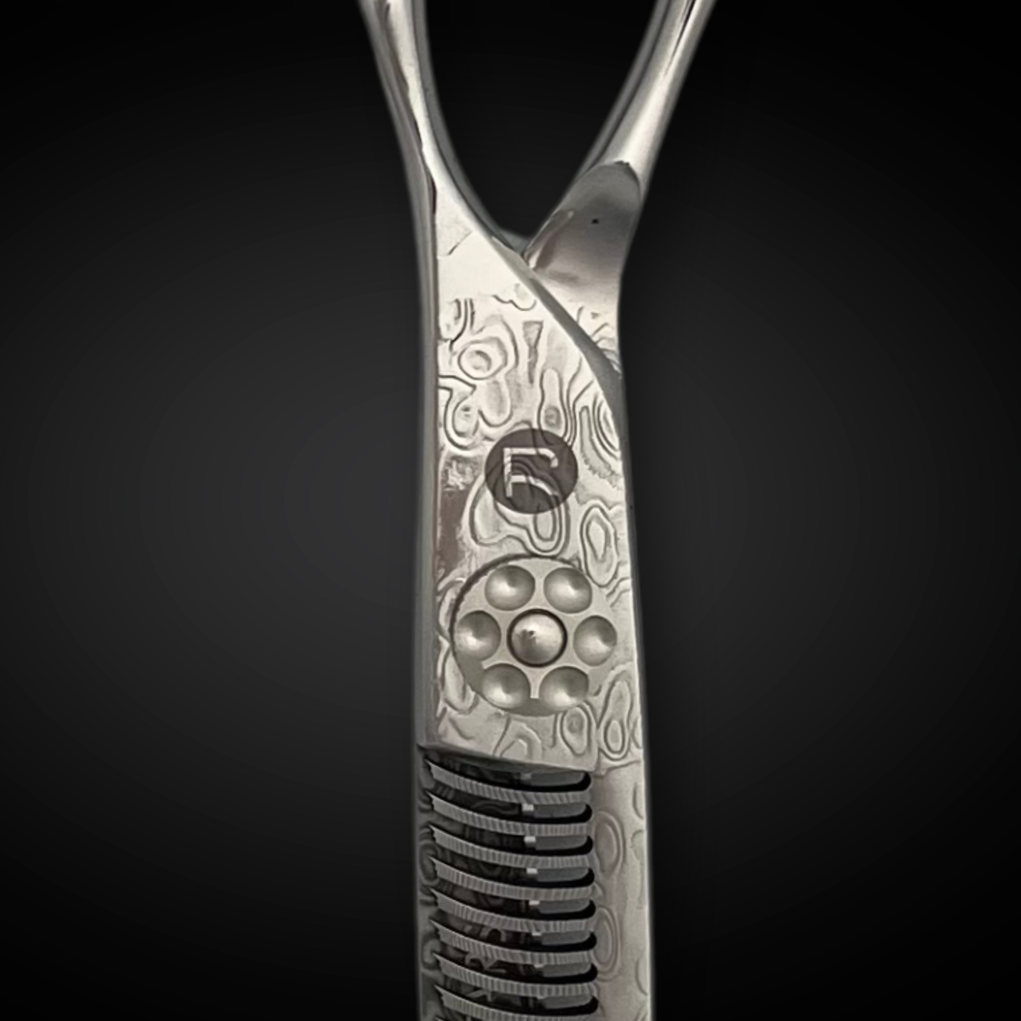 Saki Kanzen Damascus Texturizing/Thinning Shears - Open Box