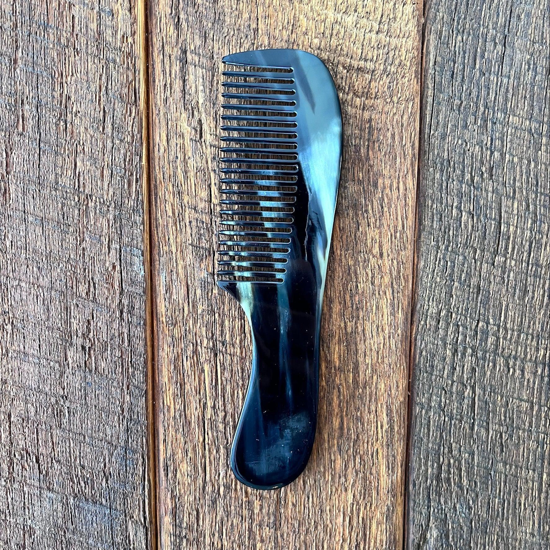 Rounded Brown Horn Comb for Hair